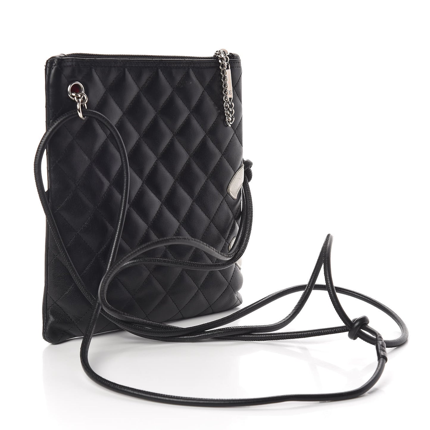 Calfskin Cambon Flat Messenger Black