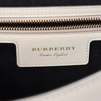 Burberry Trench Calfskin Medium DK88 Top Handle Bag Limestone Honey 6 of 12