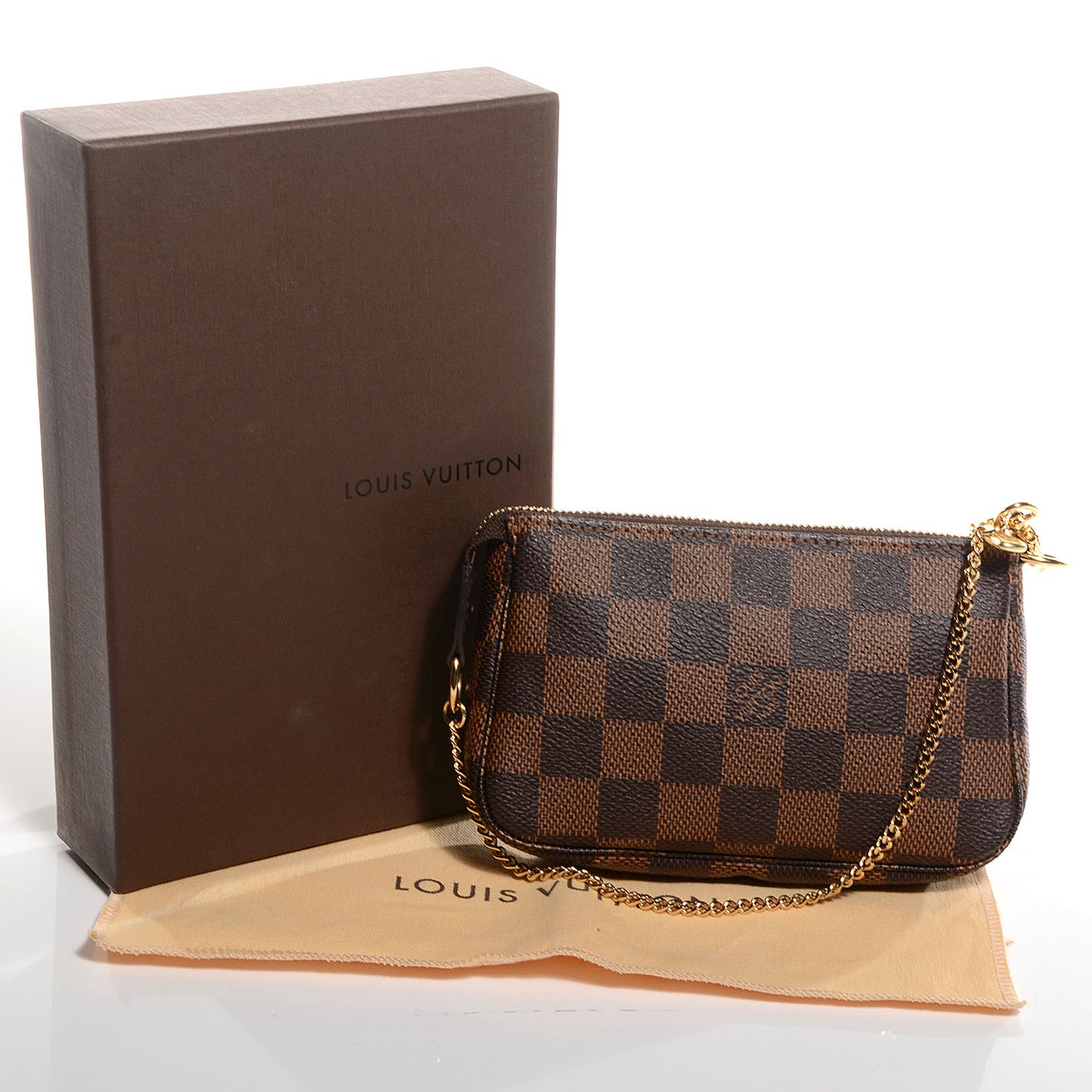 Damier Ebene Mini Pochette Accessories Bag