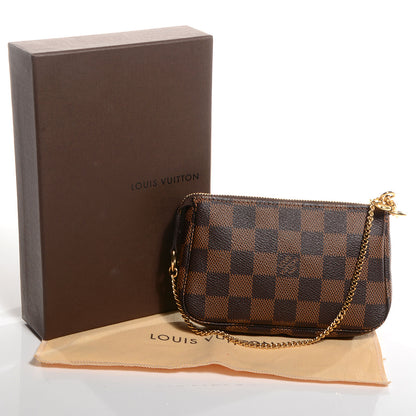 Louis Vuitton Damier Ebene Mini Pochette Accessories Bag 5 of 8