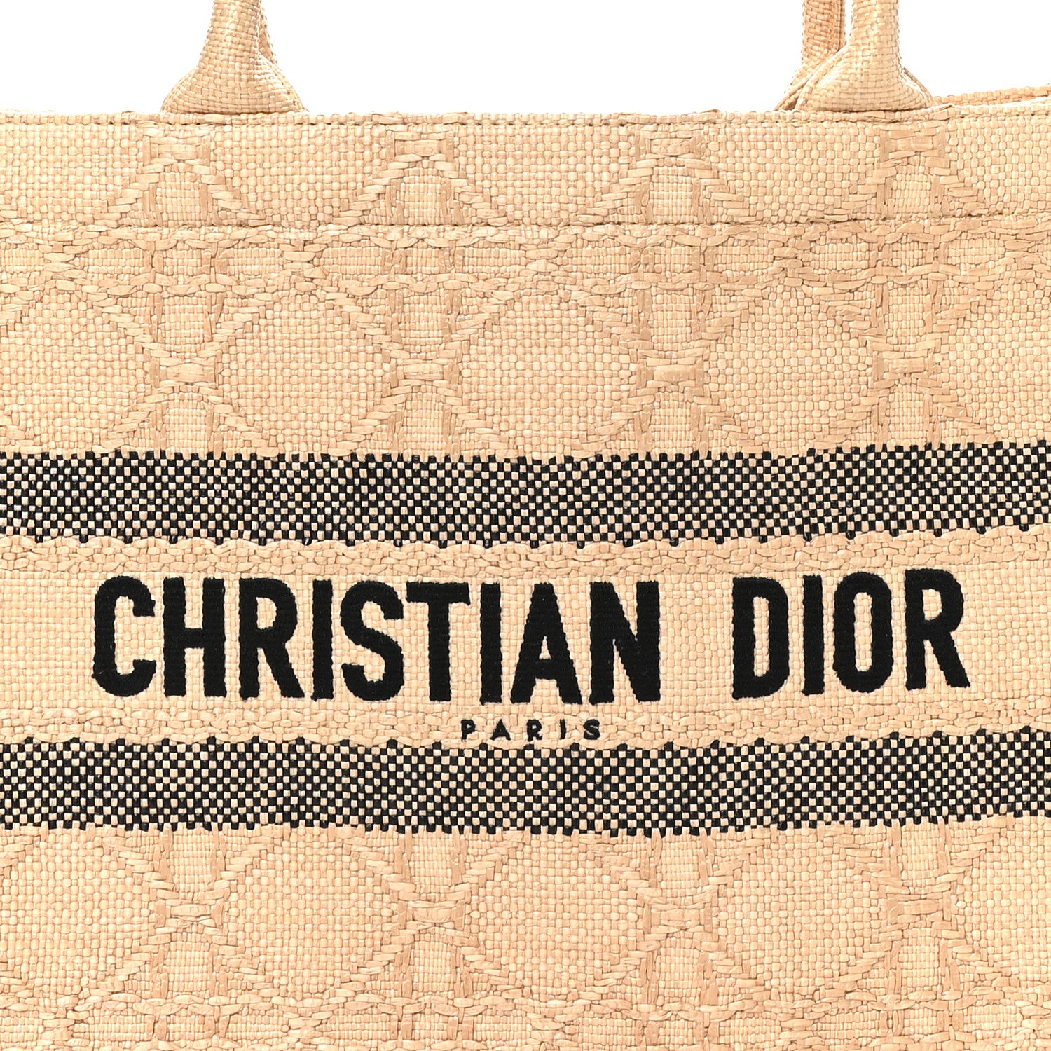Christian Dior Raffia Cannage Medium Book Tote Natural 8 of 10