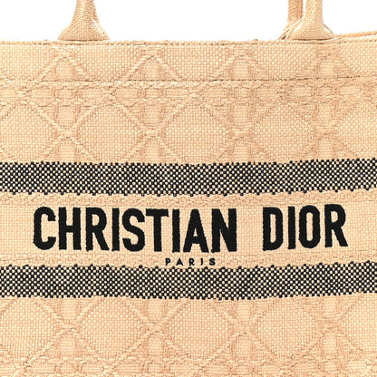 Christian Dior Raffia Cannage Medium Book Tote Natural 8 of 10