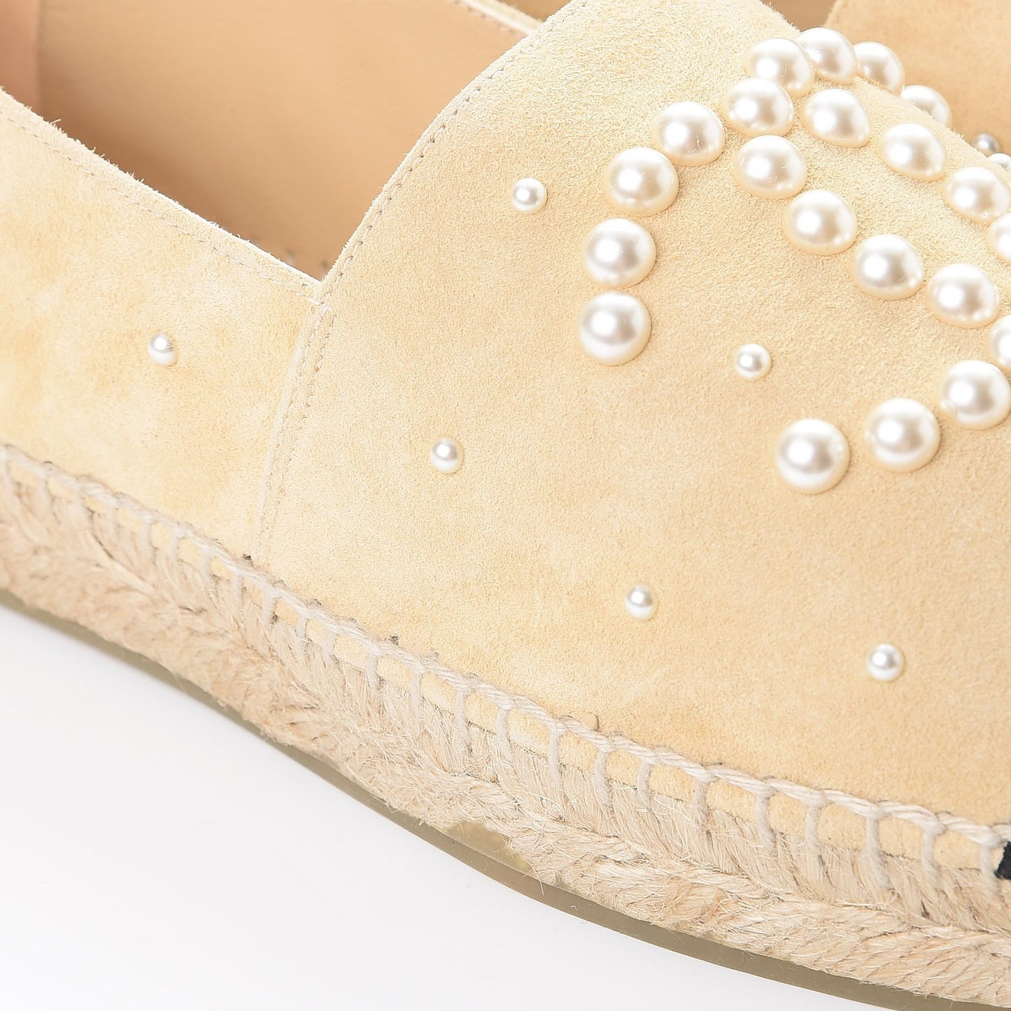 Suede Pearl CC Espadrilles 40 Beige Black