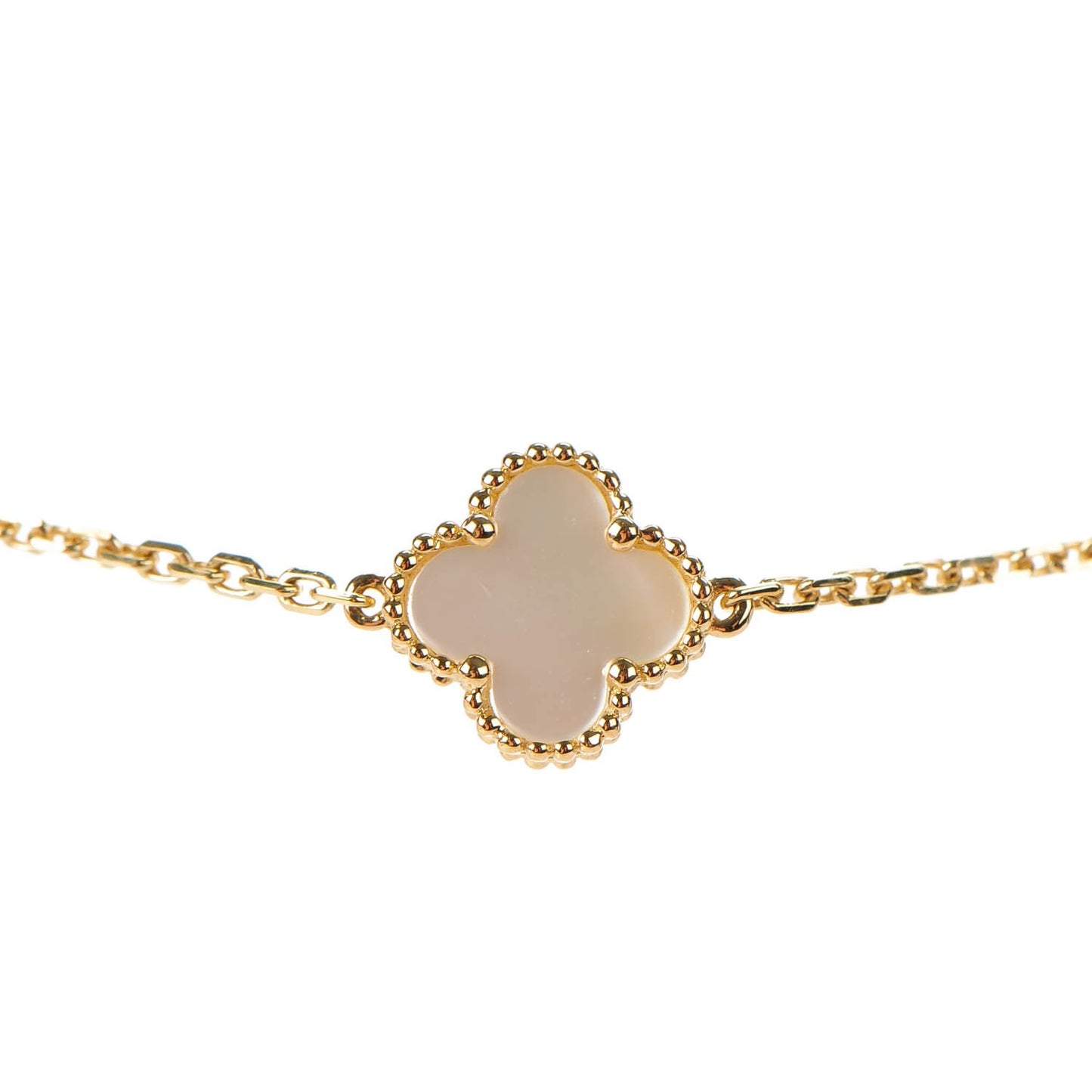 18K Yellow Gold Mother of Pearl Sweet Alhambra Bracelet