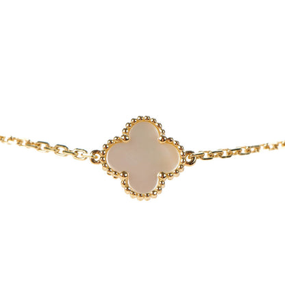 Van Cleef & Arpels 18K Yellow Gold Mother of Pearl Sweet Alhambra Bracelet 3 of 7