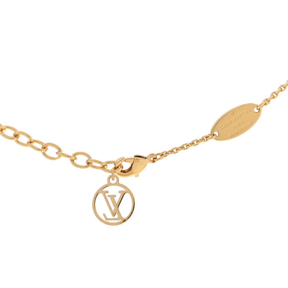 Louis Vuitton Metal Crystal LV In The Sky Necklace Gold 4 of 4