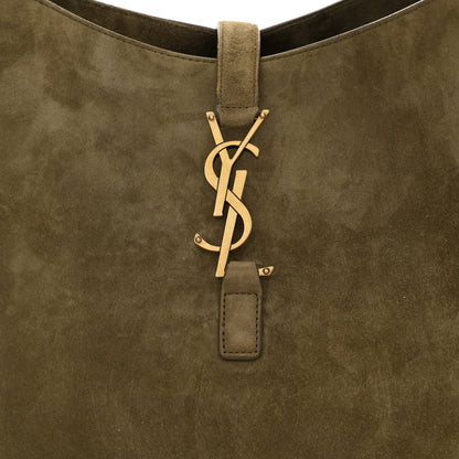 Saint Laurent Suede Large Le 5 A 7 Soft Hobo New Barley 8 of 10