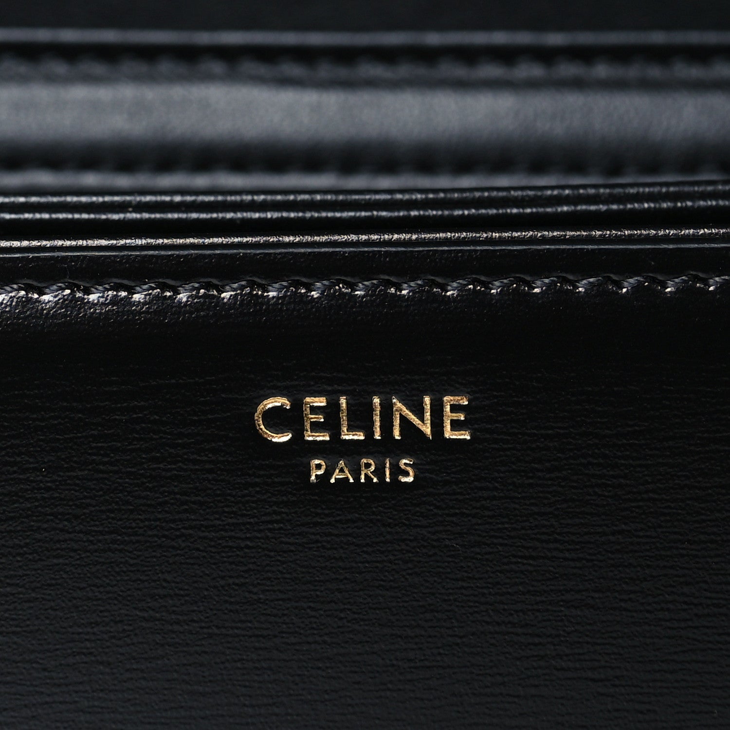 Celine Shiny Calfskin Medium Triomphe Black 6 of 9