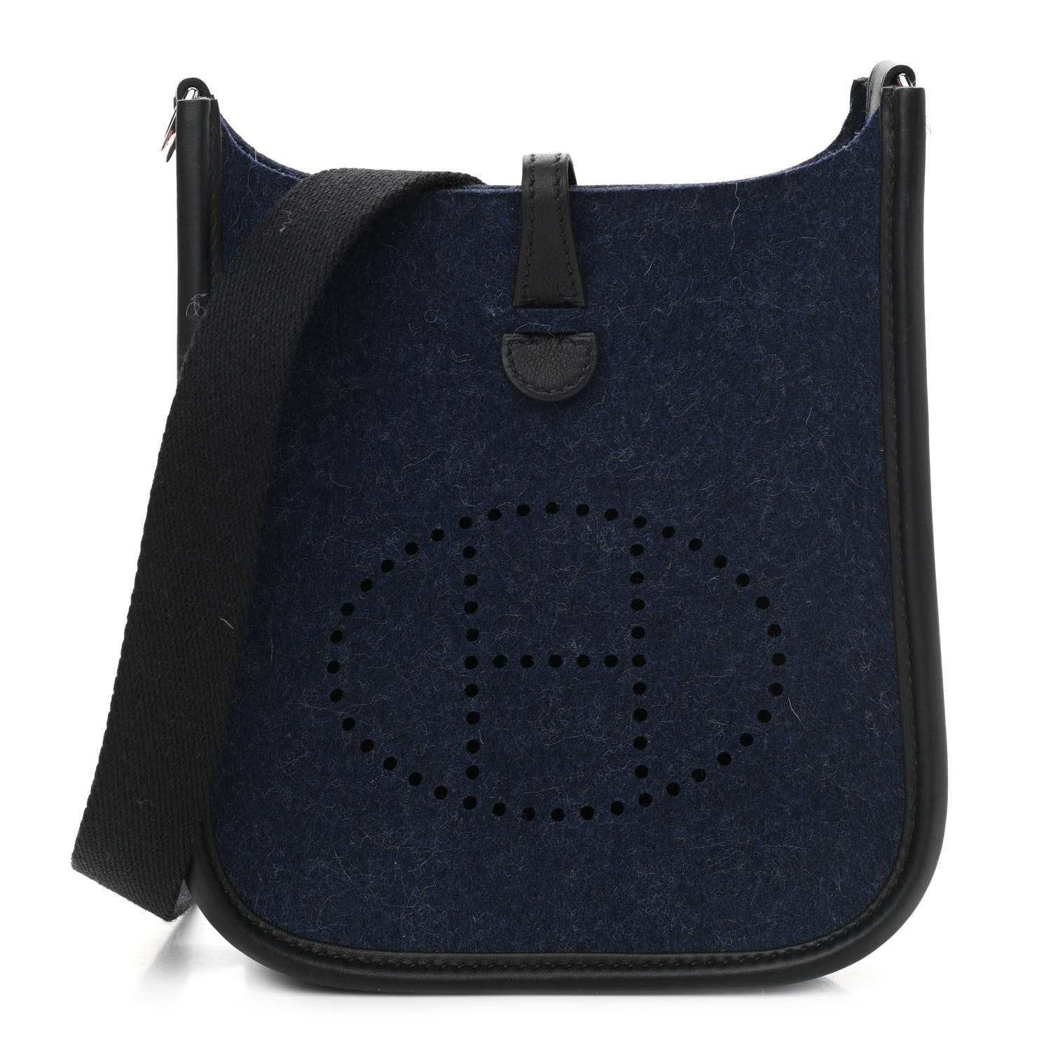 Hermes Swift Sangle Wooly Evelyne TPM Bleu Nuit Black 1 of 11