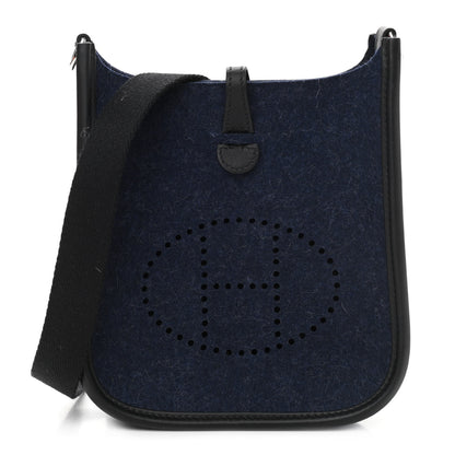Hermes Swift Sangle Wooly Evelyne TPM Bleu Nuit Black 1 of 11
