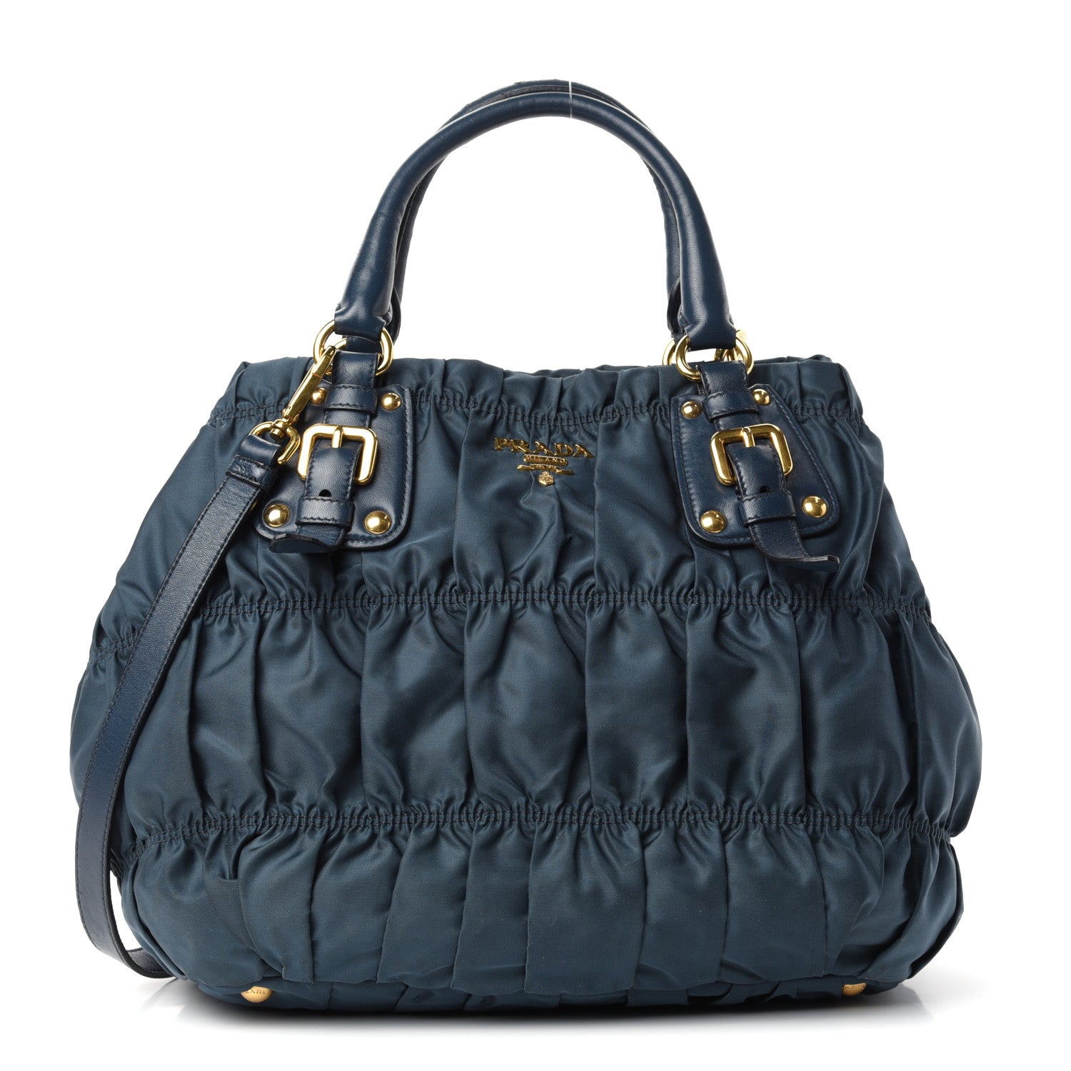 Prada Tessuto Nylon Gaufre Tote Bleuette 1 of 10