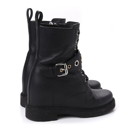 Fendi Calfskin Combat Boots 36.5 Black 4 of 10