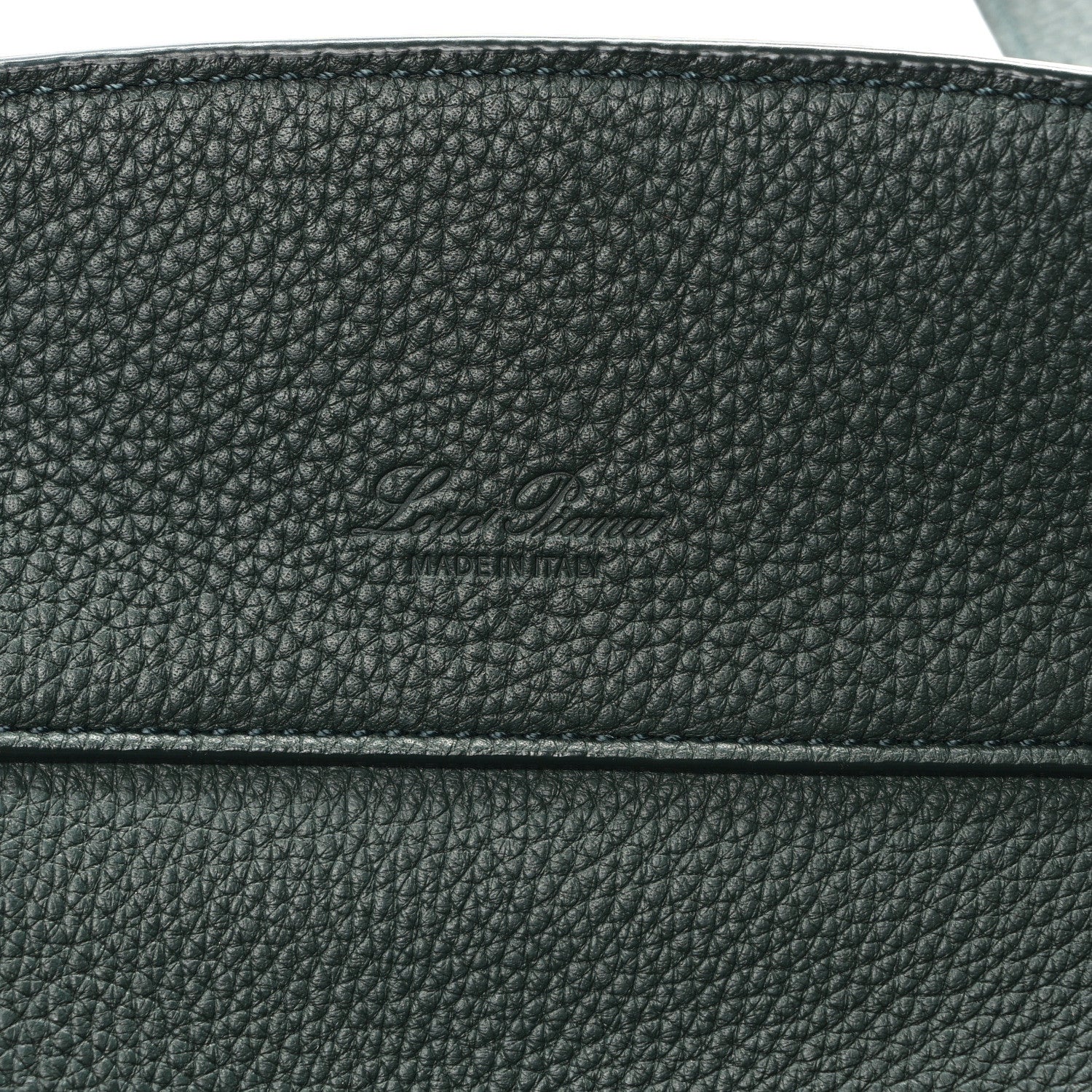 Loro Piana Grained Calfskin Medium Sesia Dark Green 8 of 10