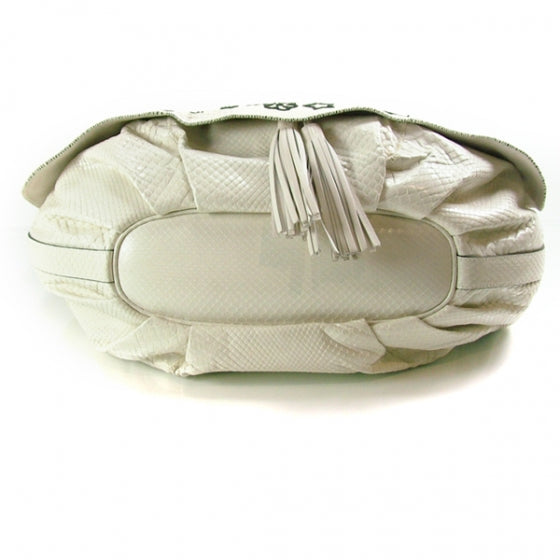 Python Flower Tattoo Messenger Bag Ivory