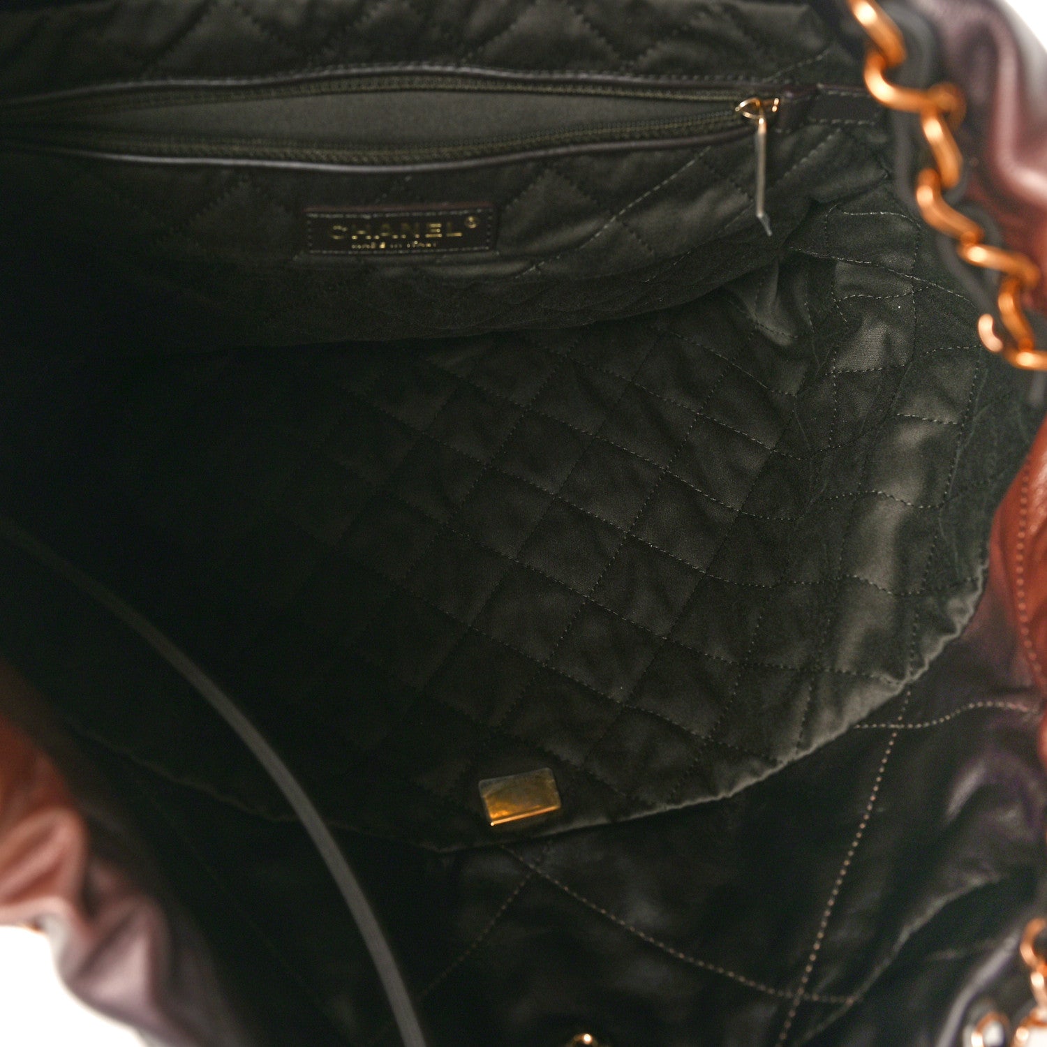 Chanel Metallic Shaded Calfskin Quilted Chanel 22 Bronze Black 6 of 10