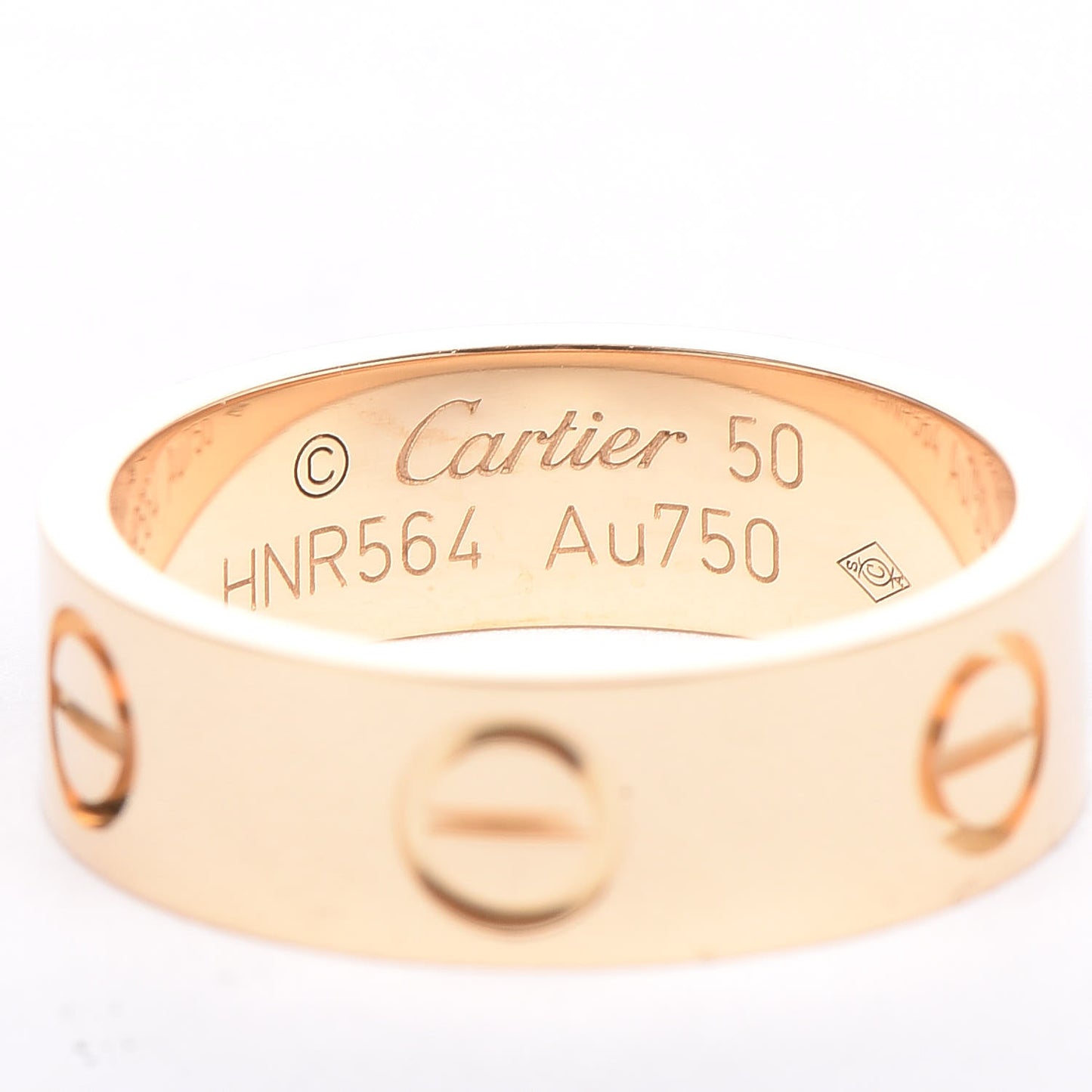 18K Yellow Gold 5.5mm LOVE Ring 50 5.25