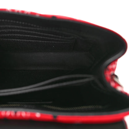 Saint Laurent Cotton Bandana Y Quilted Monogram Toy Loulou Crossbody Bag Red 5 of 11