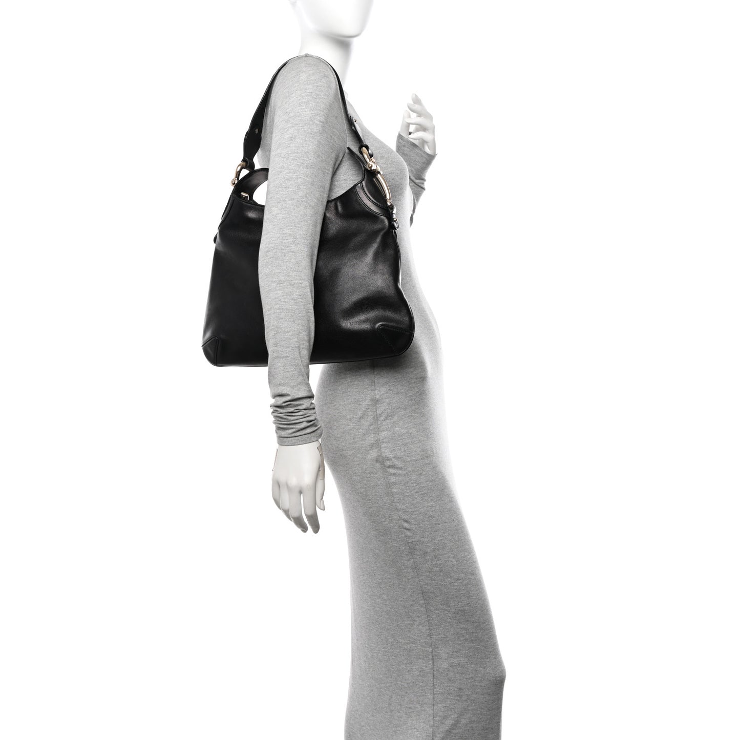 Calfskin Creole Hobo Black