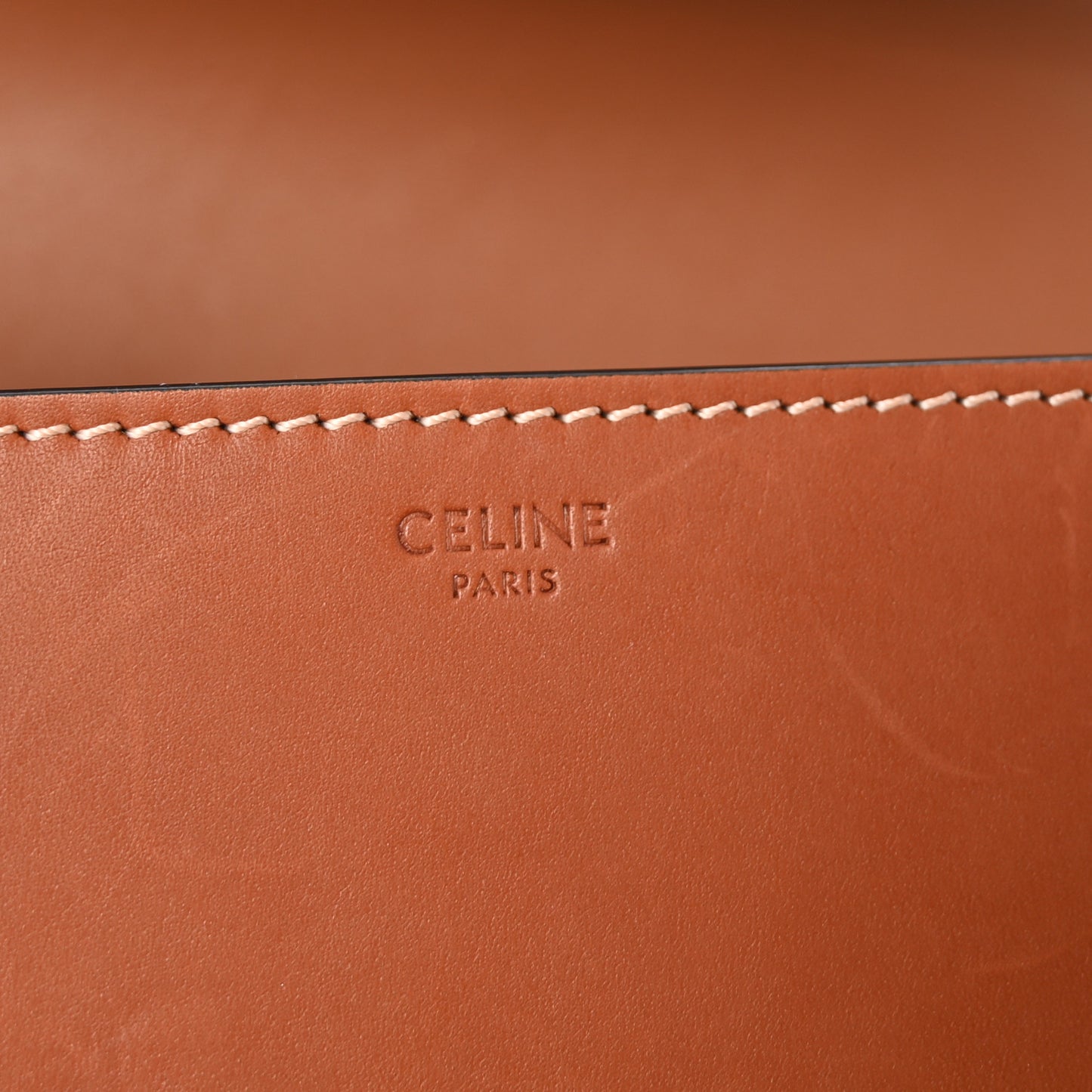 Natural Calfskin Medium Triomphe Tan