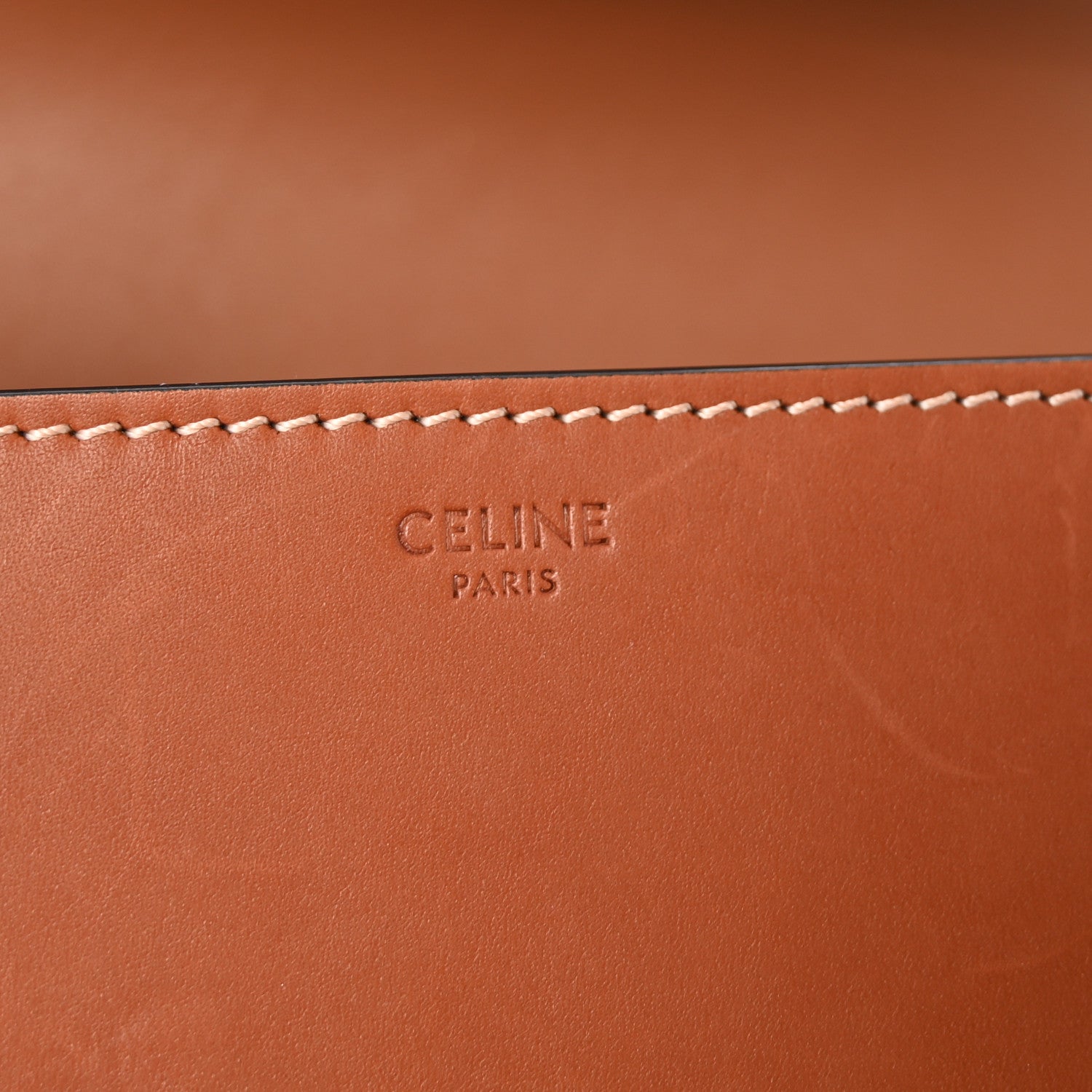 Celine Natural Calfskin Medium Triomphe Tan 6 of 11