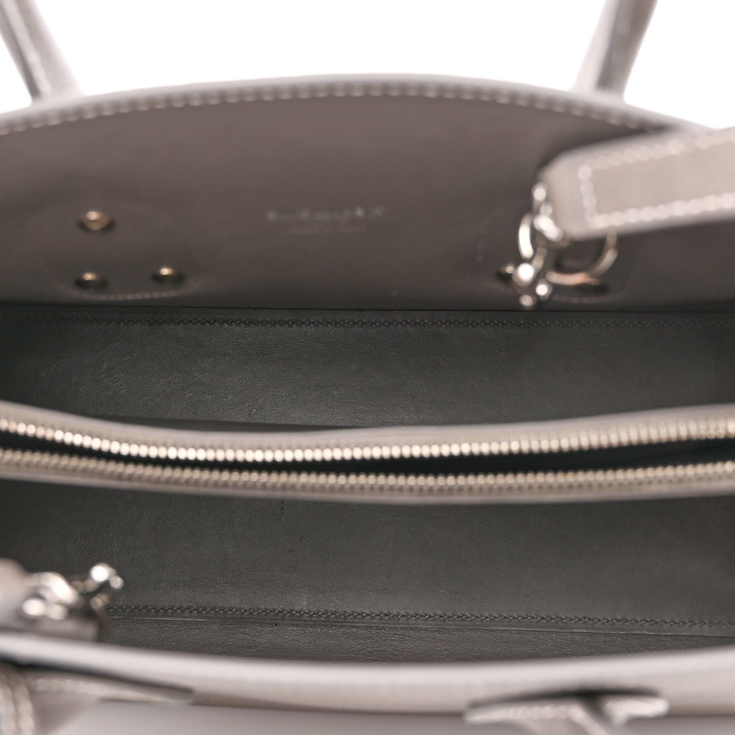 Saint Laurent Grained Calfskin Topstitch Small Sac De Jour Grey 5 of 13