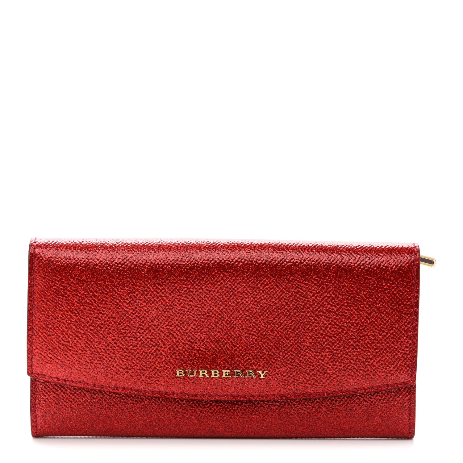 Burberry Patent Glitter Porter Continental Wallet Red 1 of 9