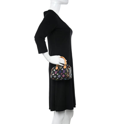 Louis Vuitton Monogram Multicolor Mini Sac HL Speedy Black 2 of 9