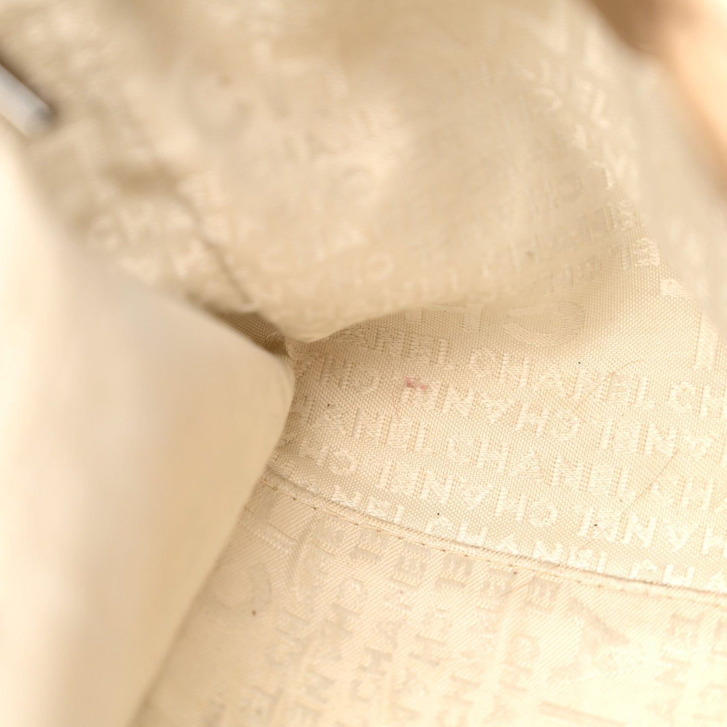 Lambskin Contrast Stitch Surpique Accordion Flap Beige