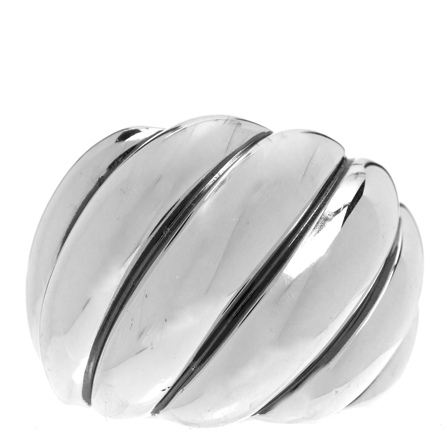 Sterling Silver Sculpted Cable Ring 52 6