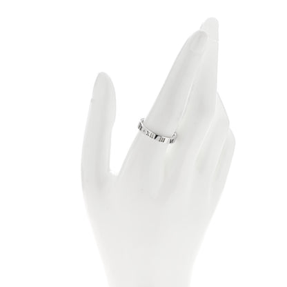 Tiffany 18K White Gold Diamond Atlas Pierced Ring 59 8.75 2 of 4