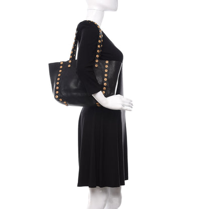 Valentino Garavani Pebble Calfskin Studded Zodiac Tote Black 2 of 11