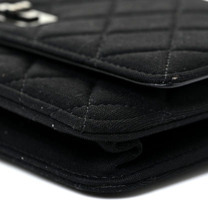 Chanel Jersey Quilted Reissue Wallet On Chain WOC Black 11 of 18