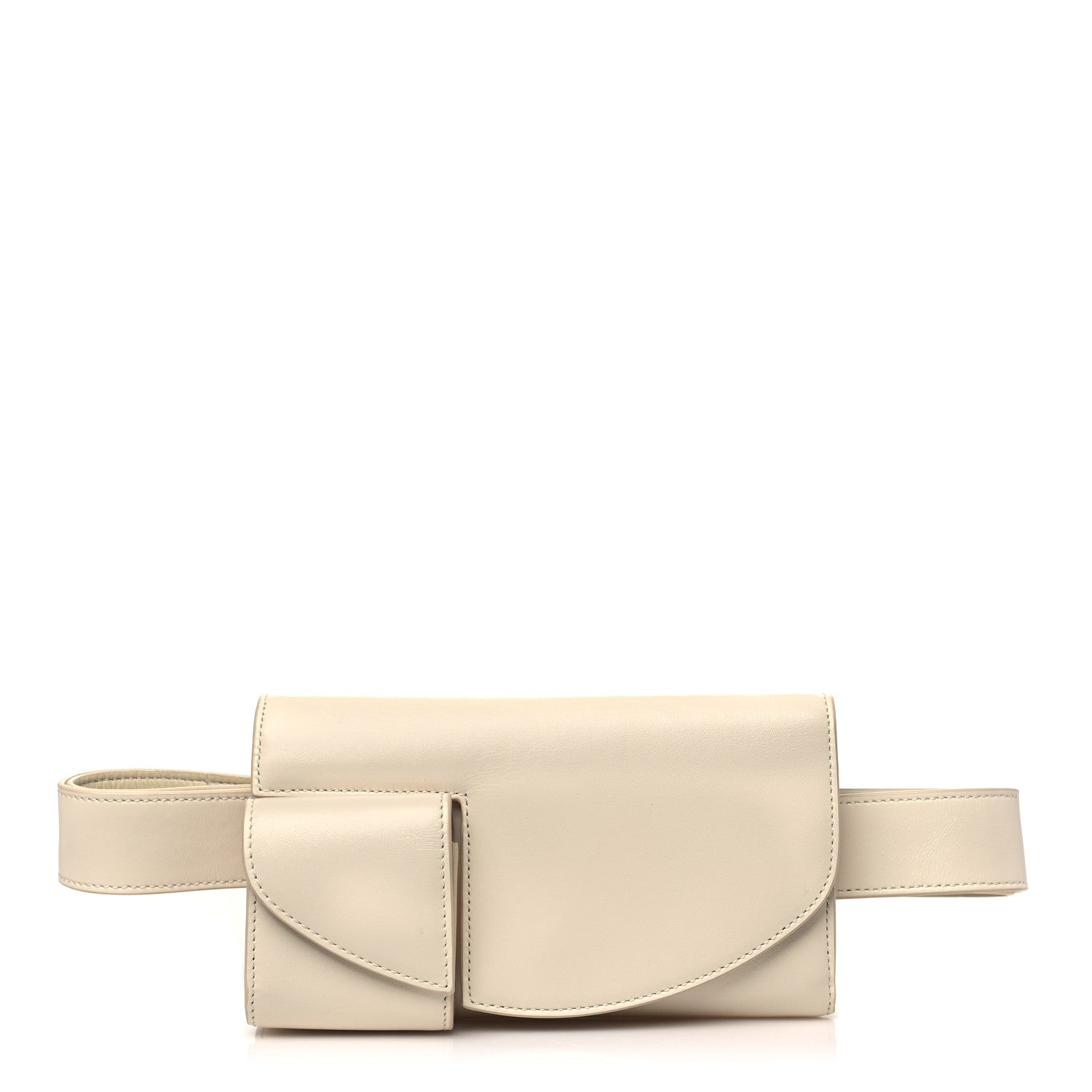 The Row Smooth Calfskin Horizontal Belt Bag Ivory 1 of 8