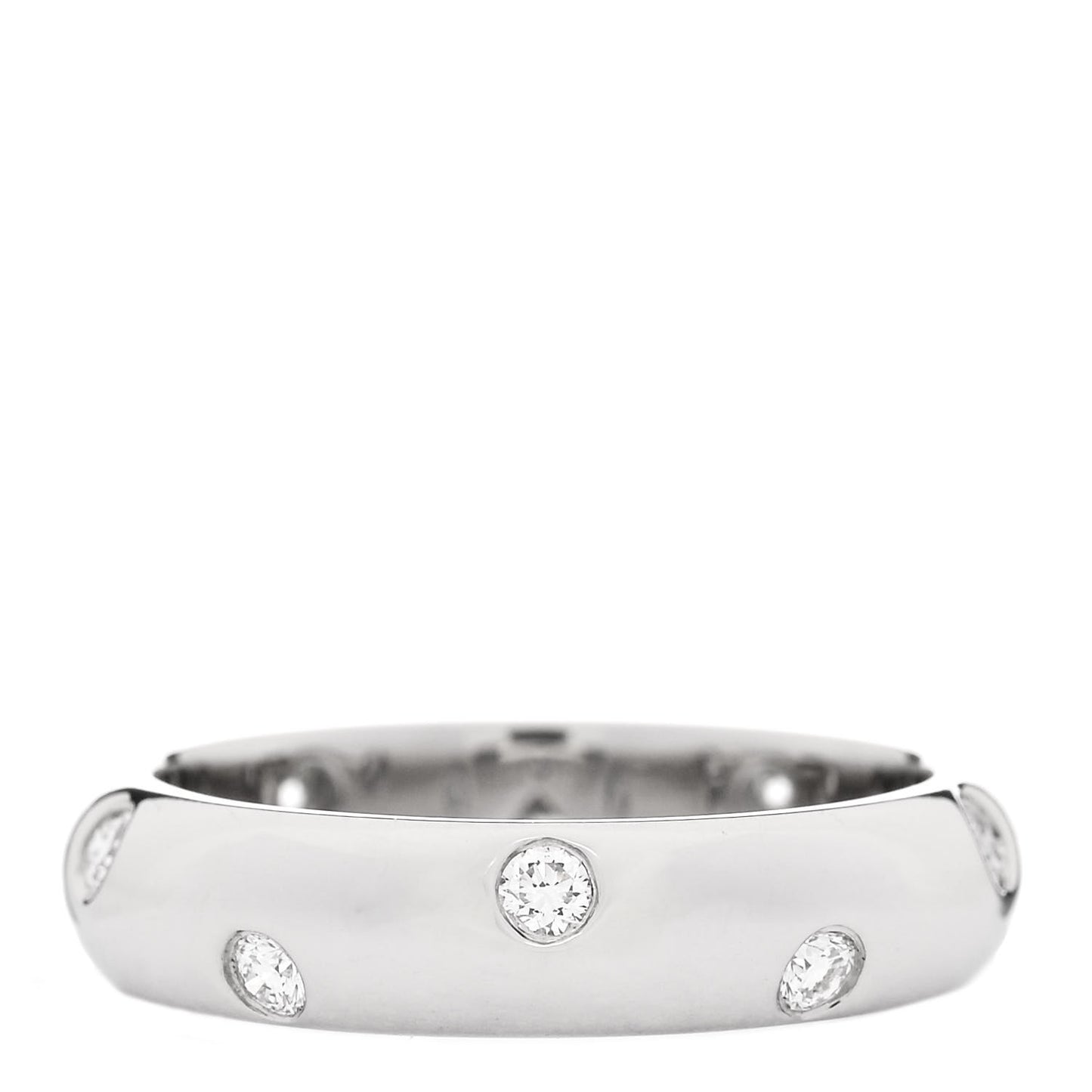 Platinum Diamond Etoile Band Ring 48 4.5