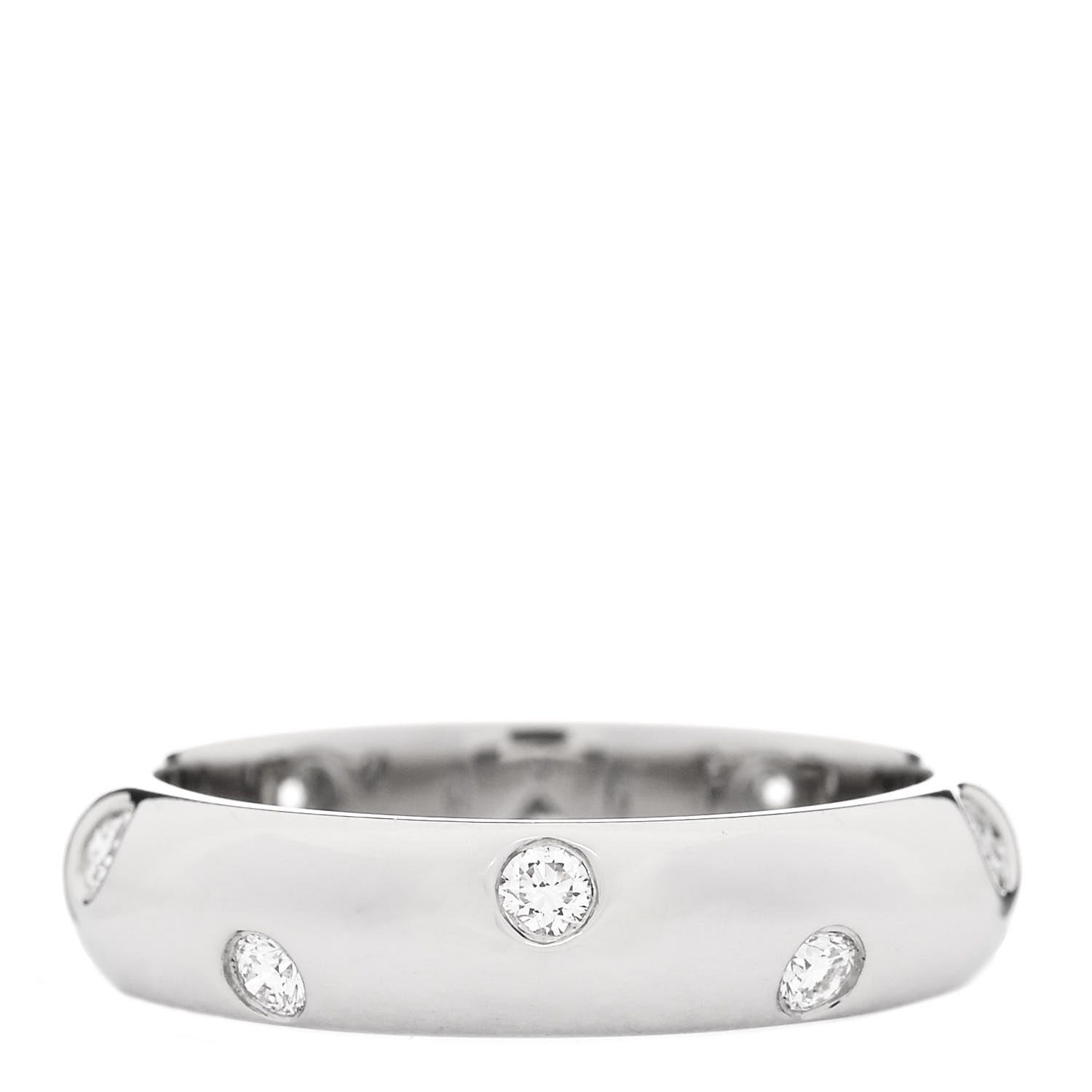 Tiffany Platinum Diamond Etoile Band Ring 48 4.5 3 of 4