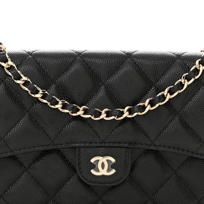 Chanel Caviar Quilted Flap Phone Holder With Chain Black 9 of 12
