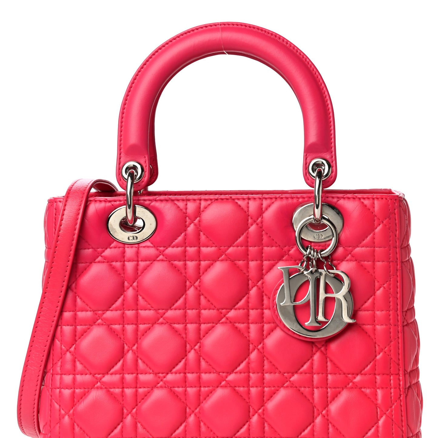 Lambskin Cannage Medium Lady Dior Pink