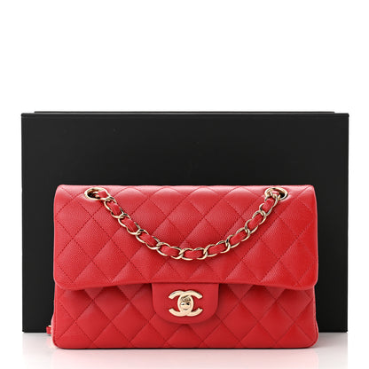 Chanel Caviar Quilted Small Double Flap Red 11 of 11