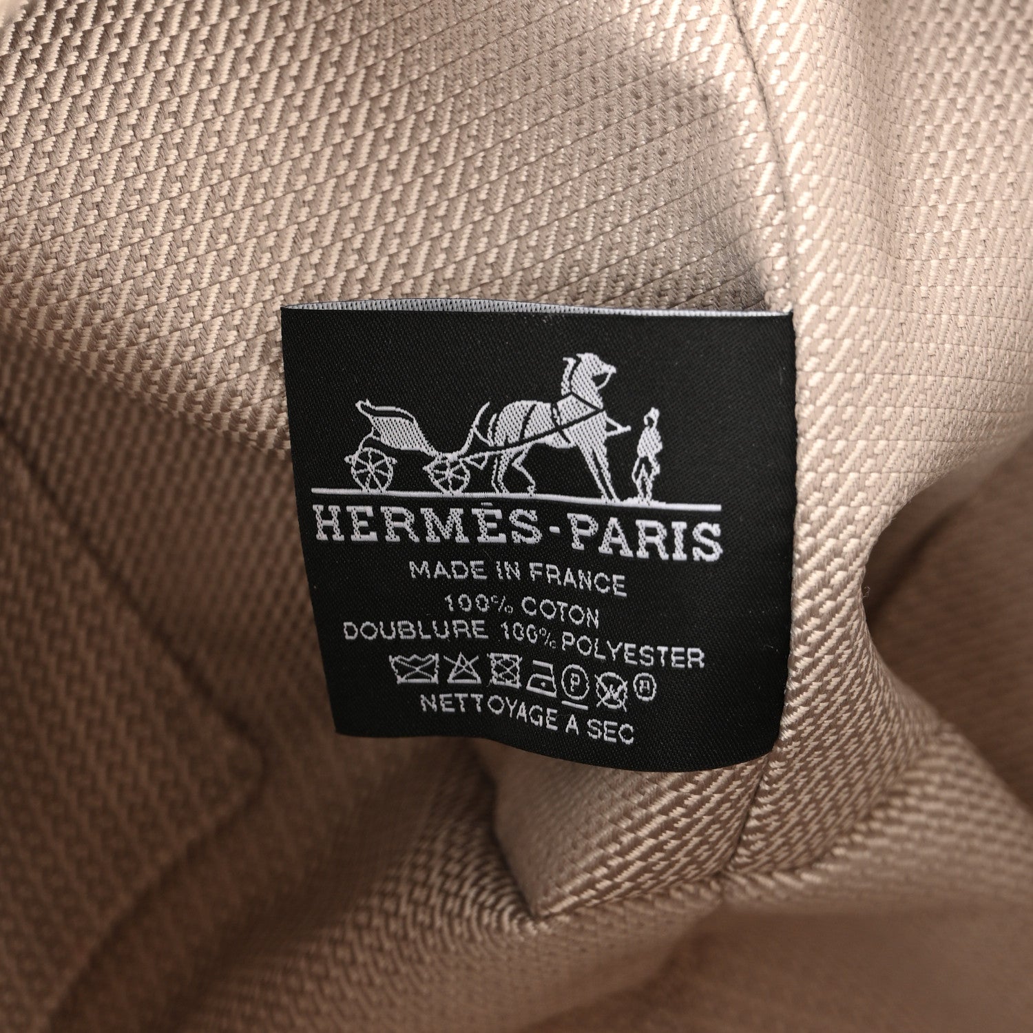 Hermes Canvas Large Bride-A-Brac Pouch Natural Orange 6 of 9
