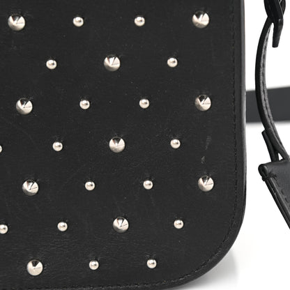 Alexander McQueen Calfskin Studded Small Padlock Crossbody Bag Black 9 of 10