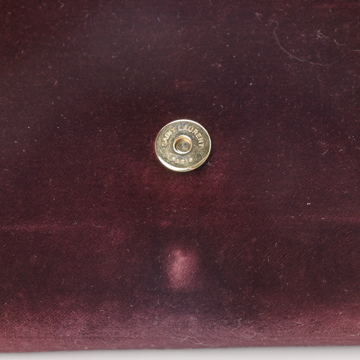 Velvet Small Classic Monogram Kate Tassel Satchel Burgundy