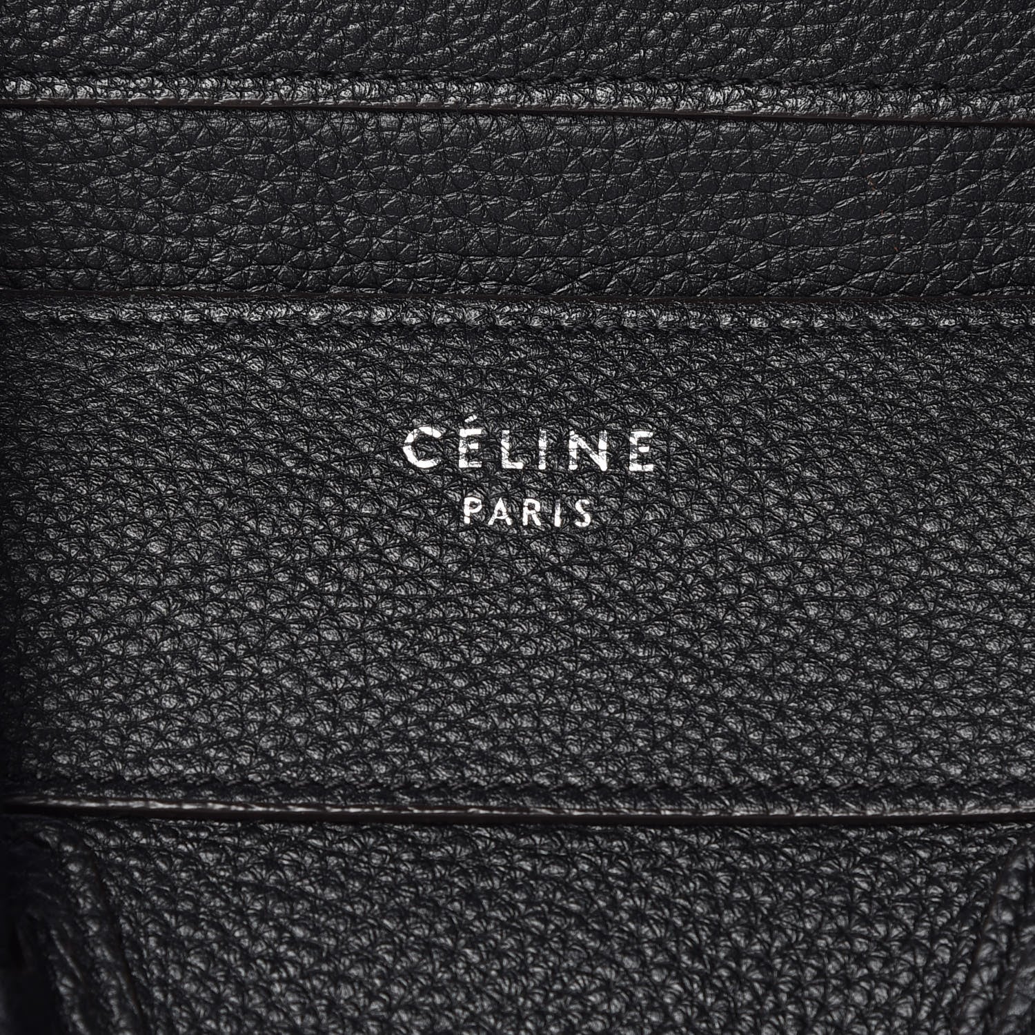 Celine Drummed Calfskin Mini Luggage Black 6 of 25
