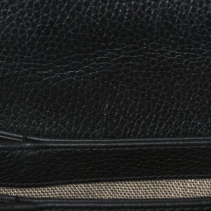 Gucci Dollar Calfskin Interlocking G Top Handle Shoulder Bag Black 12 of 12