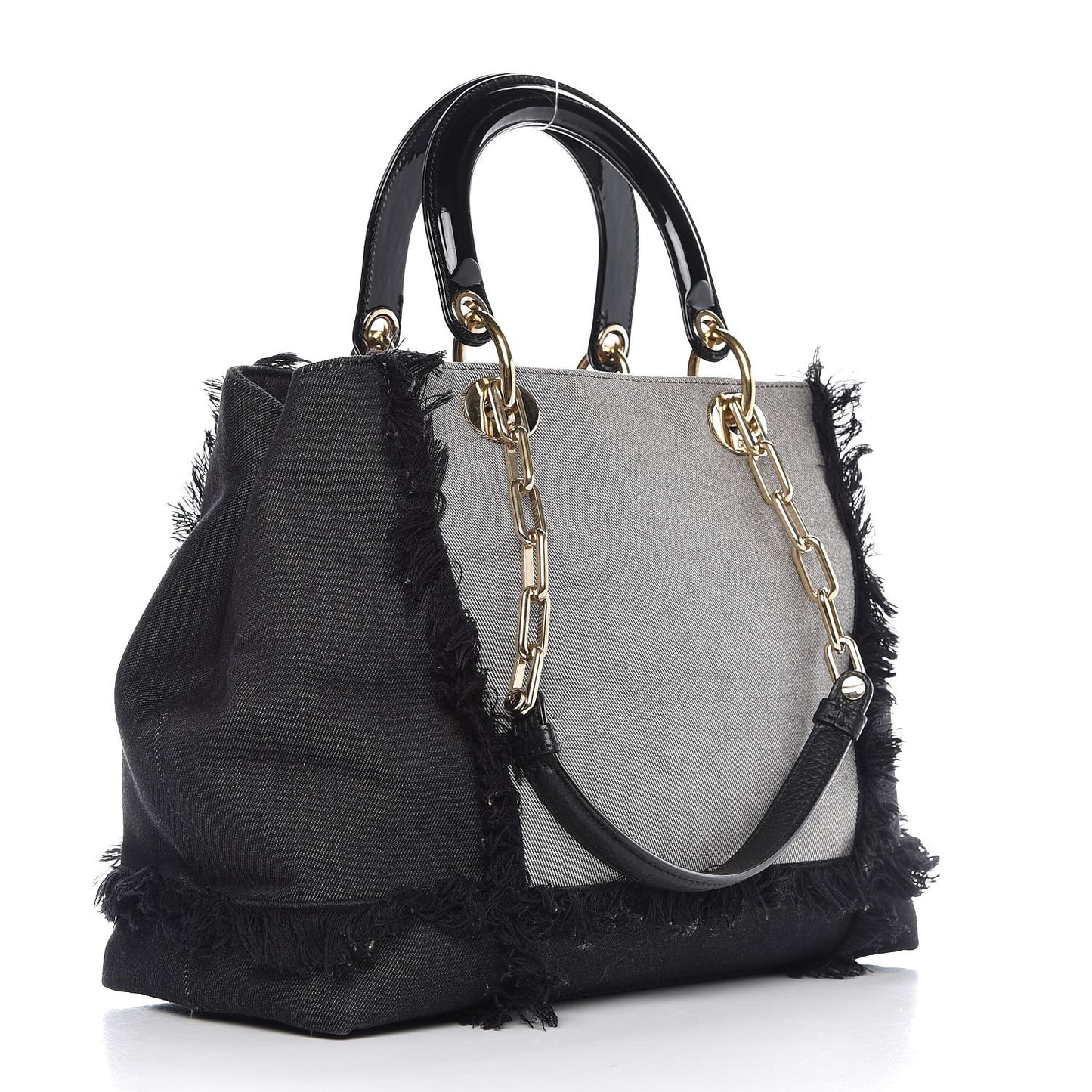Denim Dior D Light Tote Multi
