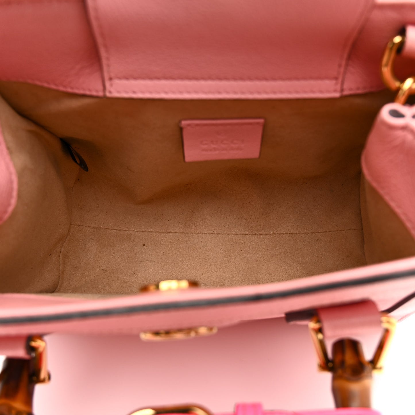 Wonka Grain Calfskin Mini Diana Tote Bag Wild Rose Fuxia Fluo