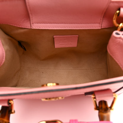 Gucci Wonka Grain Calfskin Mini Diana Tote Bag Wild Rose Fuxia Fluo 5 of 15