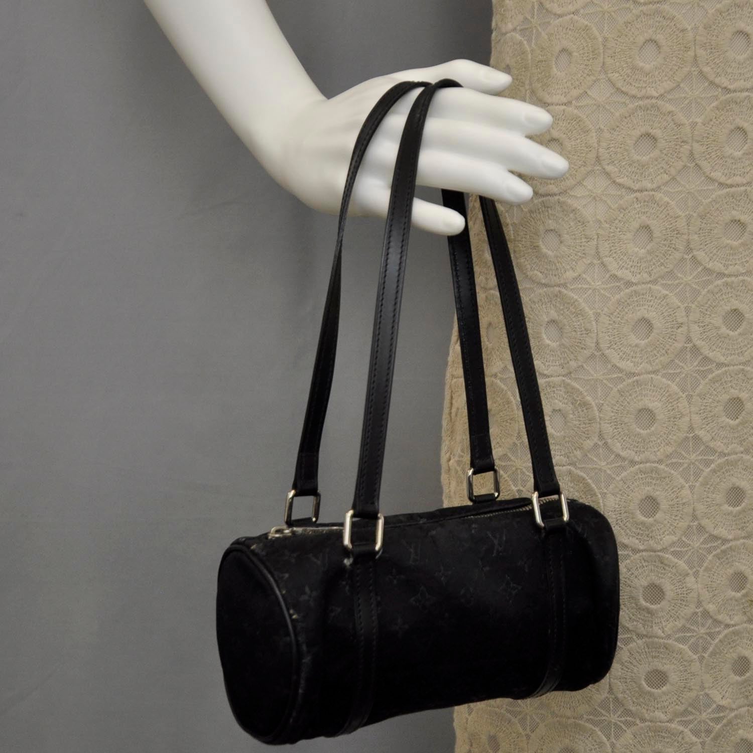 Louis Vuitton Satin Monogram Mini Papillon Black 2 of 7