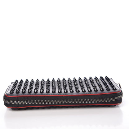Christian Louboutin Calfskin Panettone Spiked Zip Around Wallet Black 11 of 15
