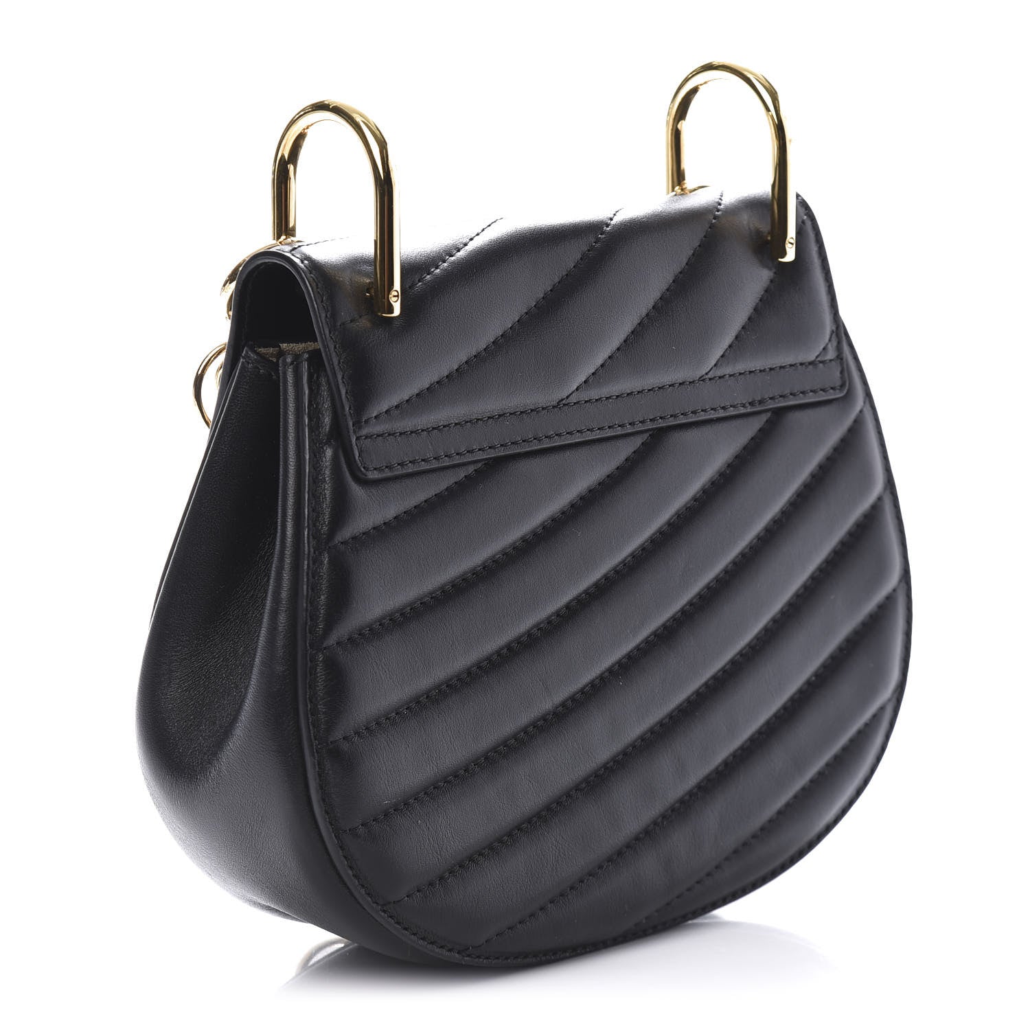 Chloe Calfskin Quilted Mini Drew Bijou Shoulder Bag Black 3 of 9