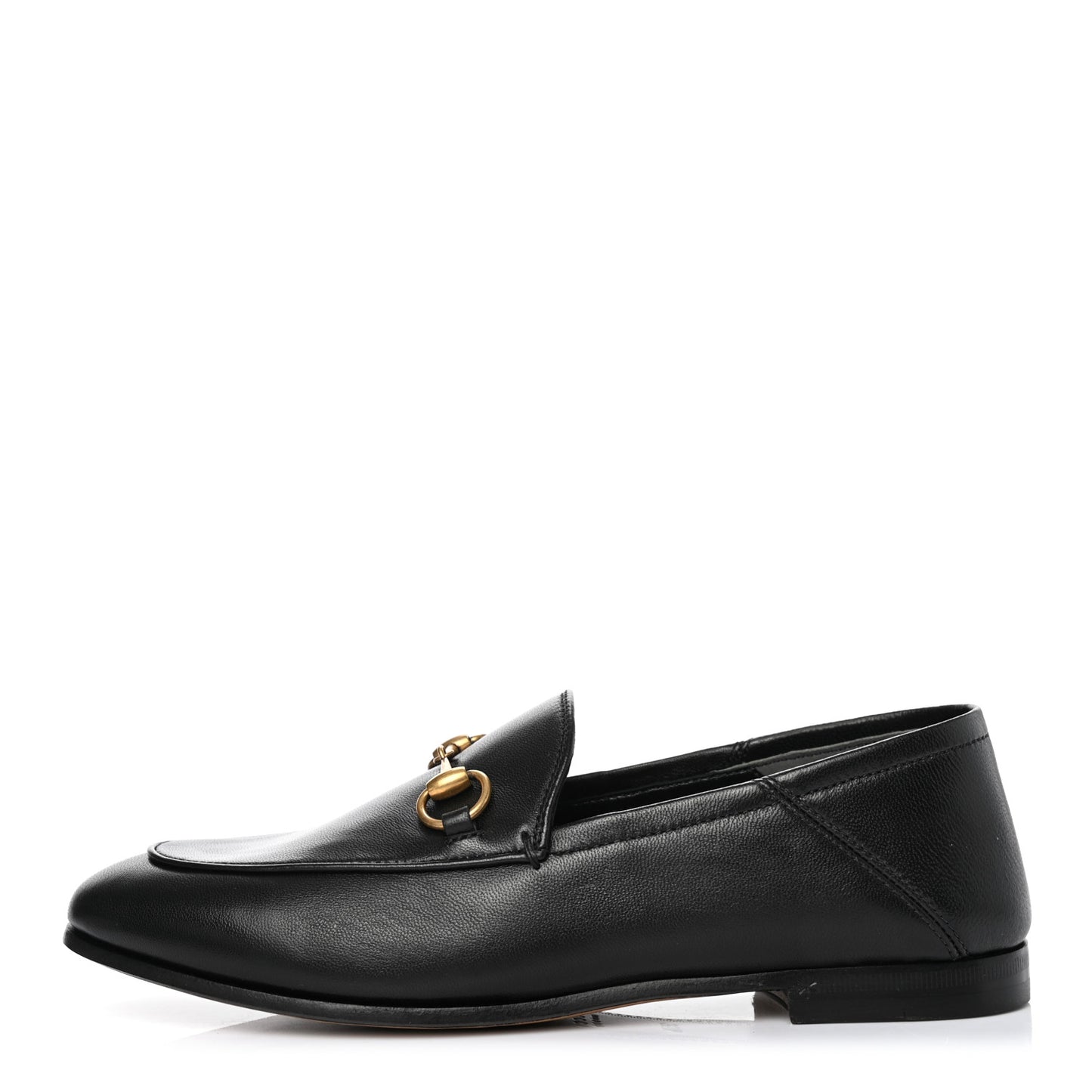 Lambskin Womens Brixton Horsebit Loafers 35.5 Black